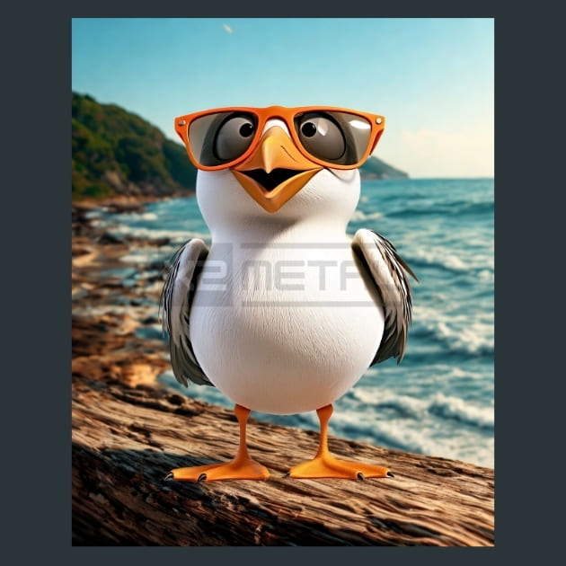 Quirky-Seagull-6-metal-prints-posters-mouse-pads
