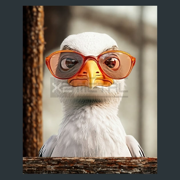 Quirky-Seagull-7-metal-prints-posters-mouse-pads