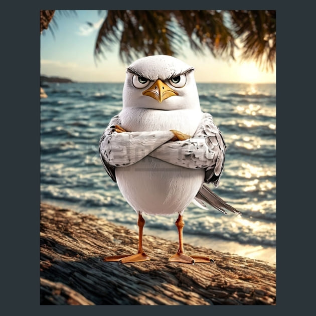 Quirky-Seagull-8-metal-prints-posters-mouse-pads