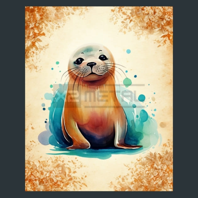 Quirky-Seal-Animal-5-metal-prints-posters-mouse-pads