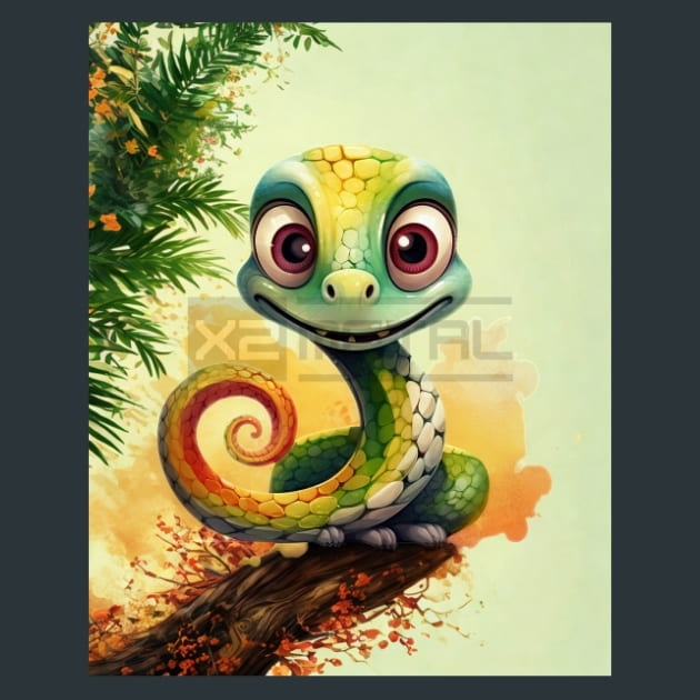 Quirky-Snake-Animal-3-metal-prints-posters-mouse-pads