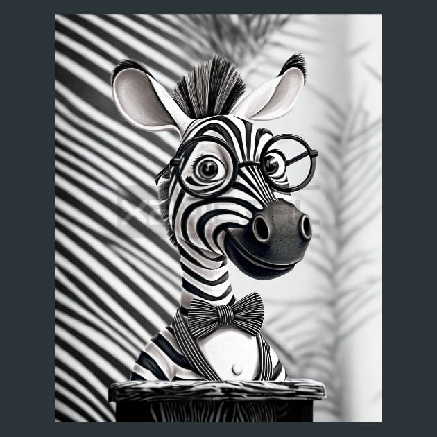 Quirky-Zebra-15-metal-prints-posters-mouse-pads