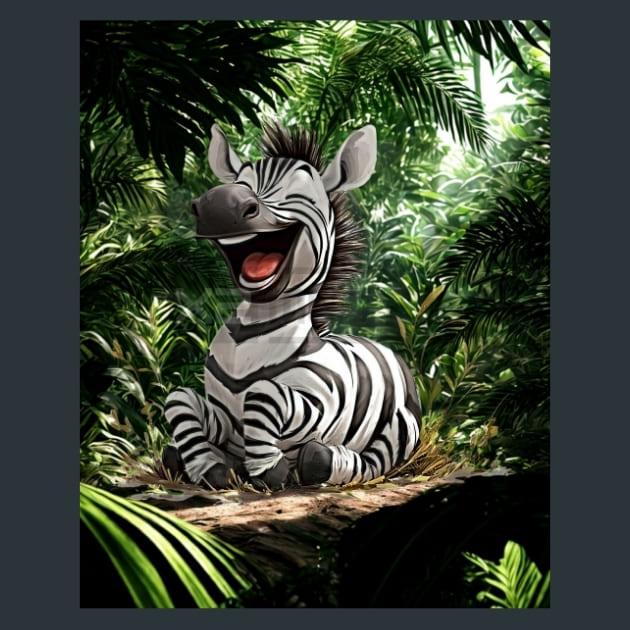 Quirky-Zebra-23-metal-prints-posters-mouse-pads
