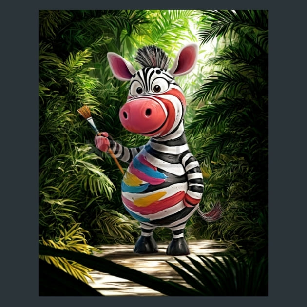 Quirky-Zebra-30-metal-prints-posters-mouse-pads