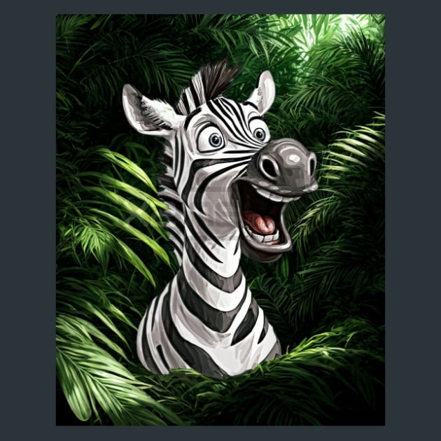 Quirky-Zebra-4-metal-prints-posters-mouse-pads