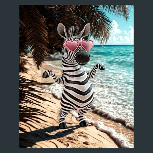 Quirky-Zebra-5-metal-prints-posters-mouse-pads