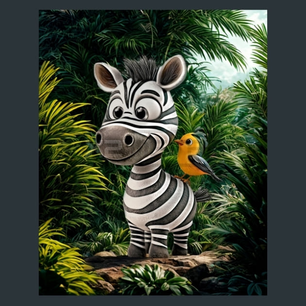 Quirky-Zebra-6-metal-prints-posters-mouse-pads