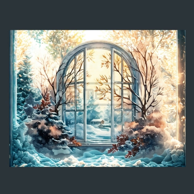 Quite Window View 6 Metal Wall Art and Desktop Mouse Pad by X2Metal