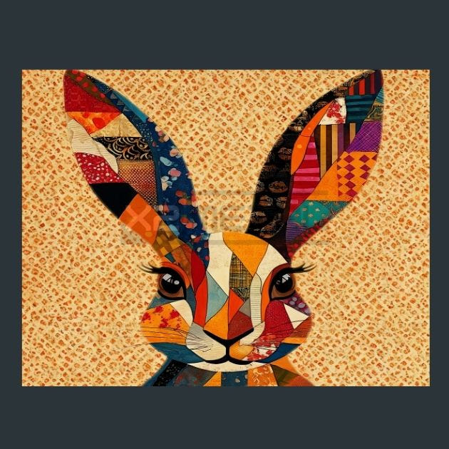 Rabbit Charm 15 Metal Wall Art and Desktop Mouse Pad by X2Metal