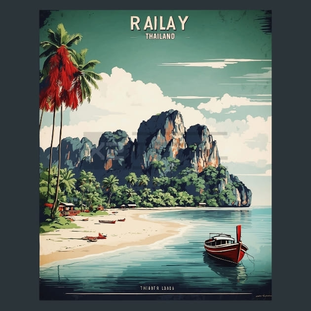 Railay 2 Thailand Metal Prints Posters and Mouse Pads