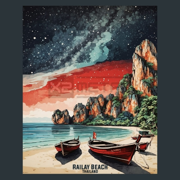 Railay Thailand Metal Prints Posters and Mouse Pads