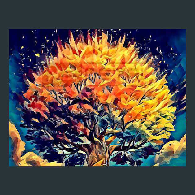 Rainbow Tree – Metal Print &amp; Mouse Pad | ChromaLuxe | Made in Iowa USA
