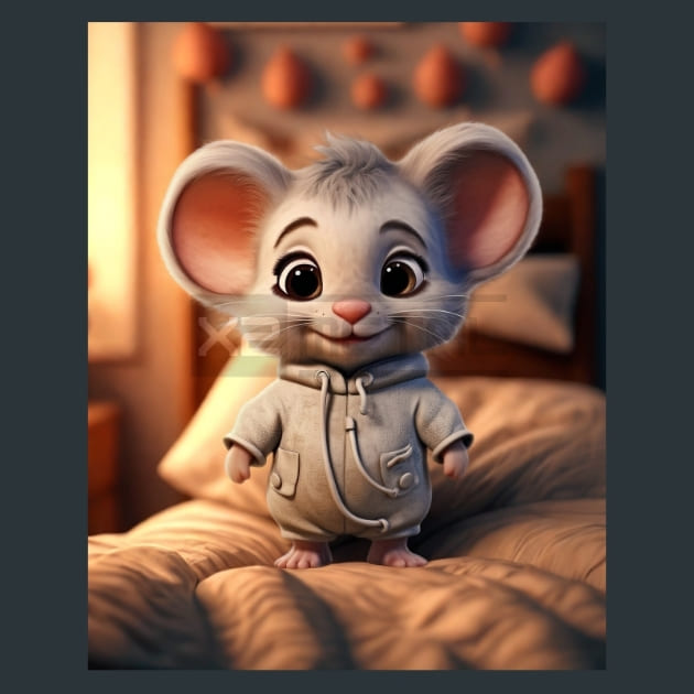 Rat Pajaminals 17 Metal Wall Art and Desktop Mouse Pad by X2Metal