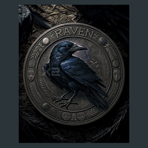 Raven - Zodiac-Native-American Metal Wall Art and Desktop Mouse Pad by X2Metal