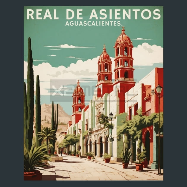 Real de Asientos Aguascalientes Mexico Metal Print Poster and Mouse Pad