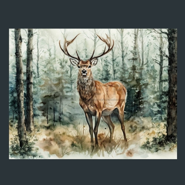 Red-Deer-14-metal-prints-posters-mouse-pads