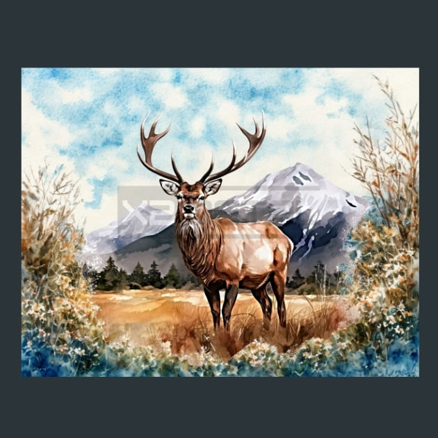 Red-Deer-15-metal-prints-posters-mouse-pads