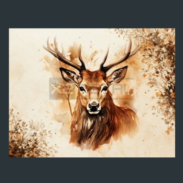 Red-Deer-2-metal-prints-posters-mouse-pads