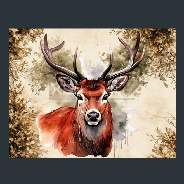 Red-Deer-3-metal-prints-posters-mouse-pads