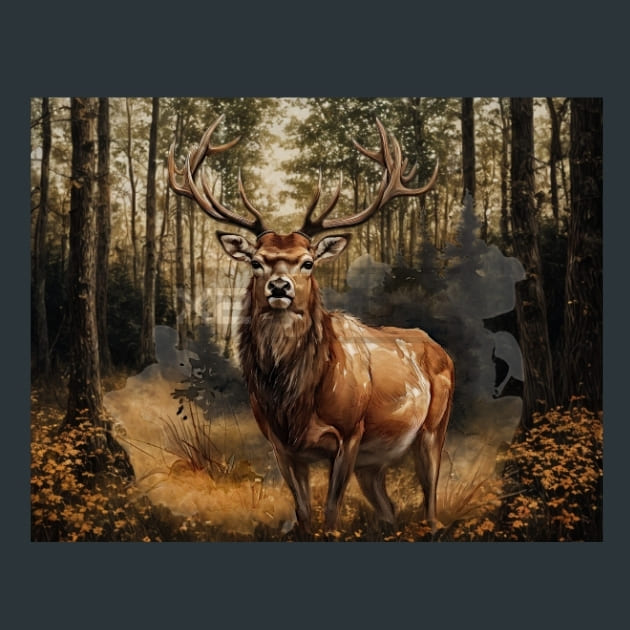 Red-Deer-4-metal-prints-posters-mouse-pads