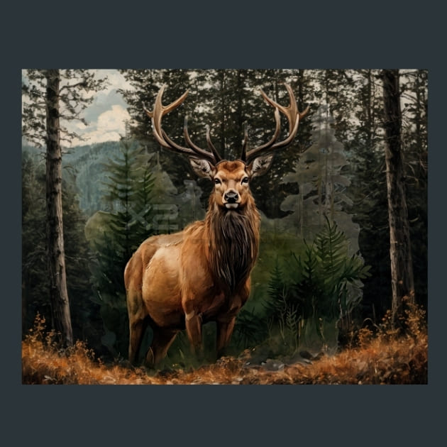 Red-Deer-6-metal-prints-posters-mouse-pads
