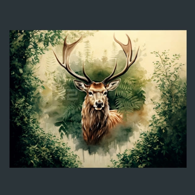 Red-Deer-7-metal-prints-posters-mouse-pads
