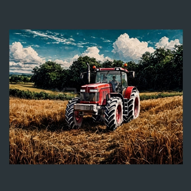 Red-Tractor-15-metal-prints-posters-mouse-pads