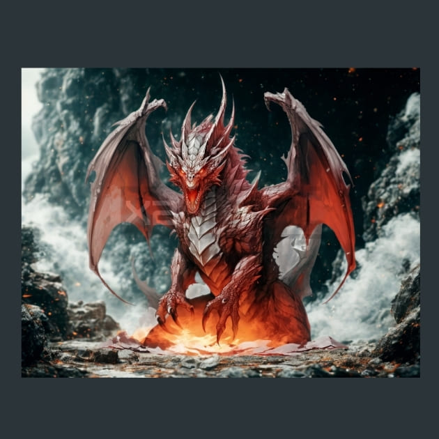 Reign of Dragons 1 Metal Wall Art and Desktop Mouse Pad by X2Metal
