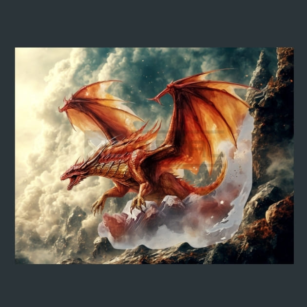 Reign of Dragons 17 Metal Wall Art and Desktop Mouse Pad by X2Metal