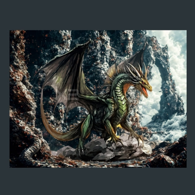 Reign of Dragons 19 Metal Wall Art and Desktop Mouse Pad by X2Metal