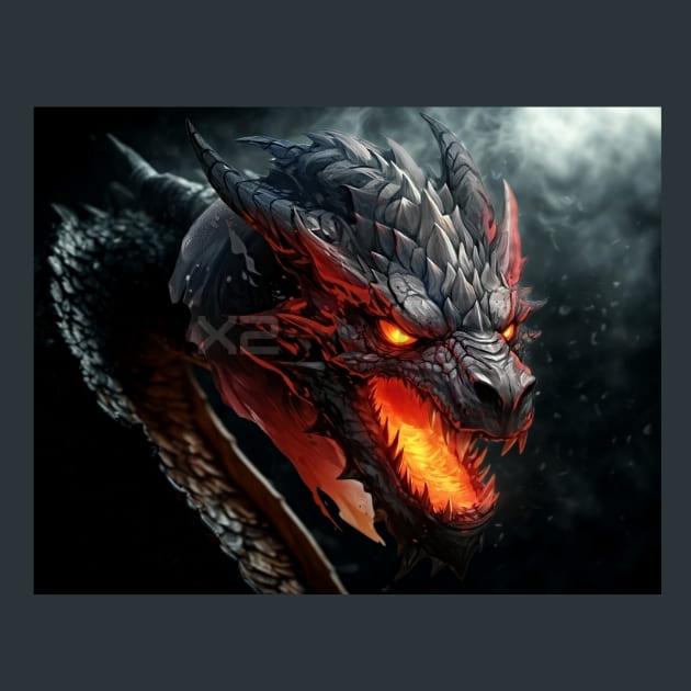 Reign of Dragons 4 Metal Wall Art and Desktop Mouse Pad by X2Metal