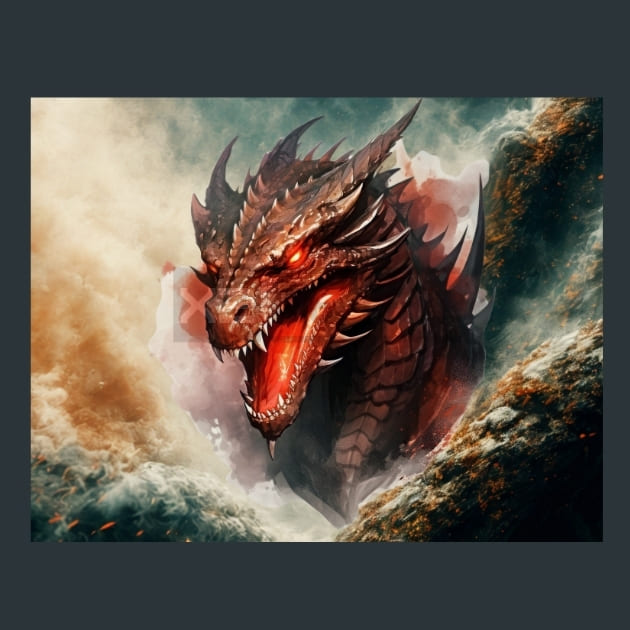 Reign of Dragons 5 Metal Wall Art and Desktop Mouse Pad by X2Metal
