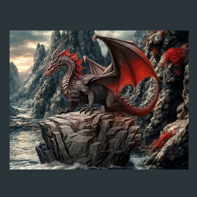 Reign of Dragons 8 Metal Wall Art and Desktop Mouse Pad by X2Metal