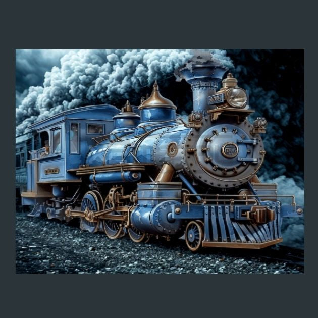 Retro-Train-1-Metal-Prints