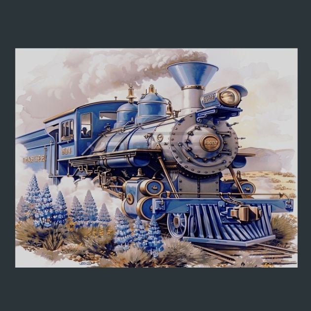Retro-Train-18-Metal-Prints