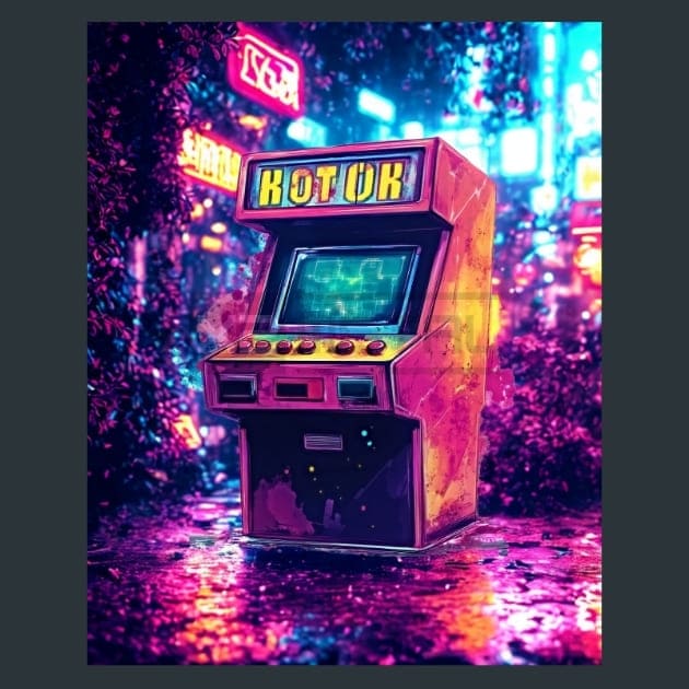 Retro Arcade 2 Metal Wall Art and Desktop Mouse Pad by X2Metal