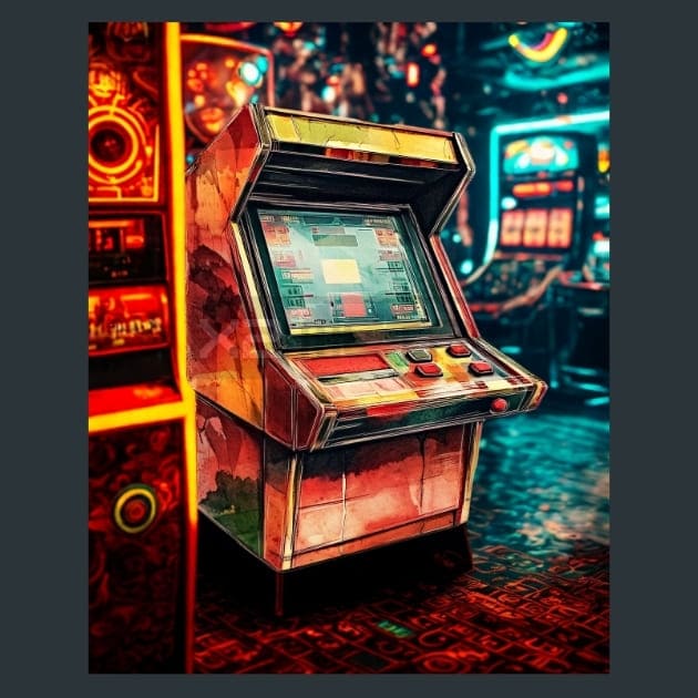 Retro Arcade 34 Metal Wall Art and Desktop Mouse Pad by X2Metal