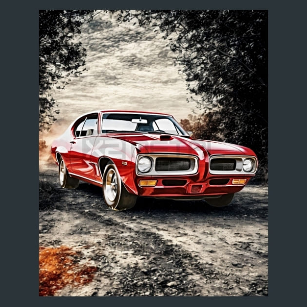 Retro Car Rides 10 Metal Wall Art and Desktop Mouse Pad by X2Metal