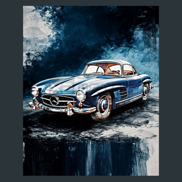 Retro Car Rides 16 Metal Wall Art and Desktop Mouse Pad by X2Metal