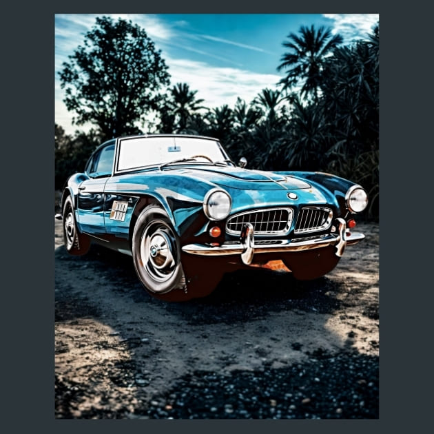 Retro Car Rides 28 Metal Wall Art and Desktop Mouse Pad by X2Metal
