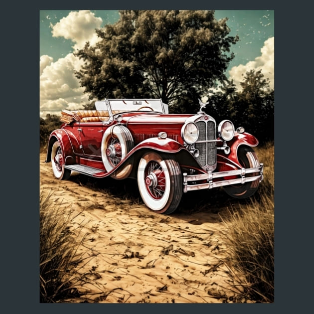 Retro Car Rides 29 Metal Wall Art and Desktop Mouse Pad by X2Metal