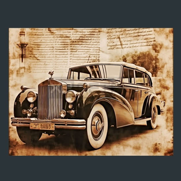 Retro Car Rides 2 Metal Wall Art and Desktop Mouse Pad by X2Metal