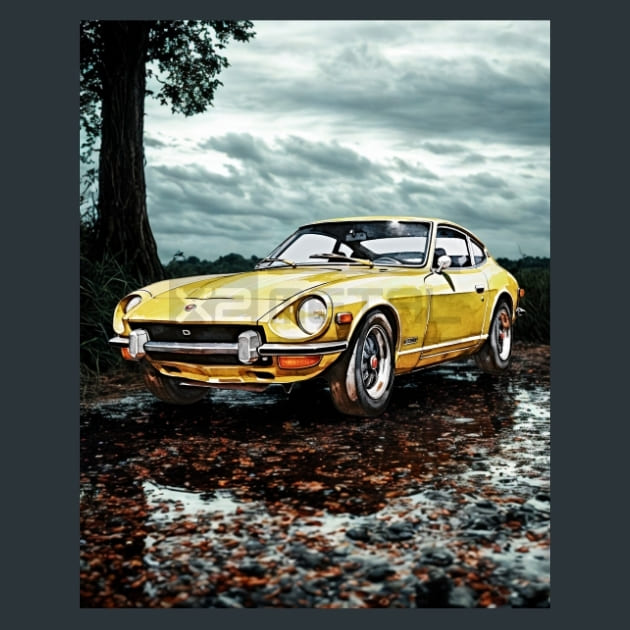 Retro Car Rides 3 Metal Wall Art and Desktop Mouse Pad by X2Metal