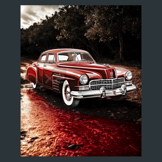 Retro Car Rides 5 Metal Wall Art and Desktop Mouse Pad by X2Metal
