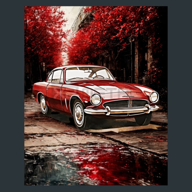 Retro Car Rides 6 Metal Wall Art and Desktop Mouse Pad by X2Metal