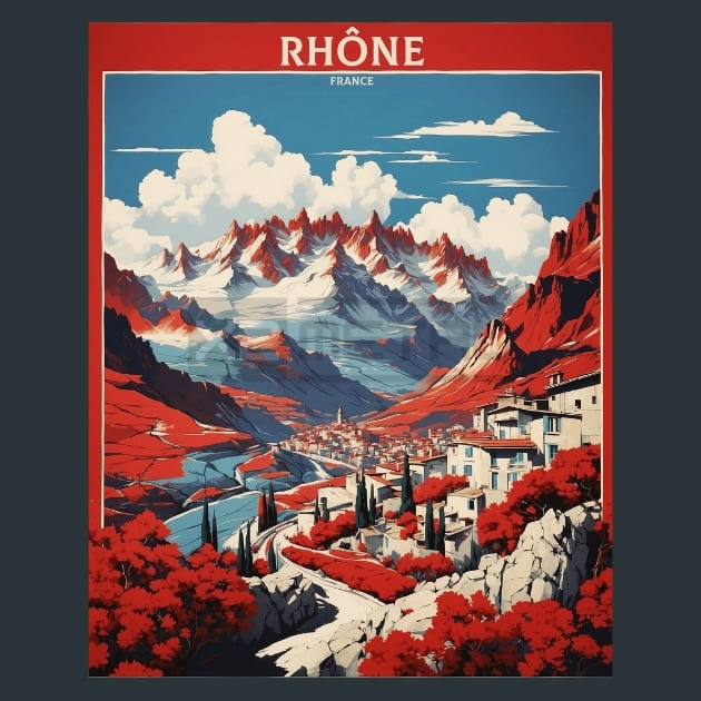 Rhône France Metal Wall Art and Desktop Mouse Pad by X2Metal
