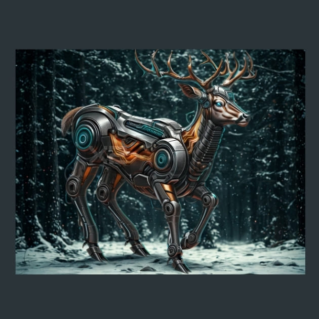 Robotic-Deer-metal-prints-posters-mouse-pads