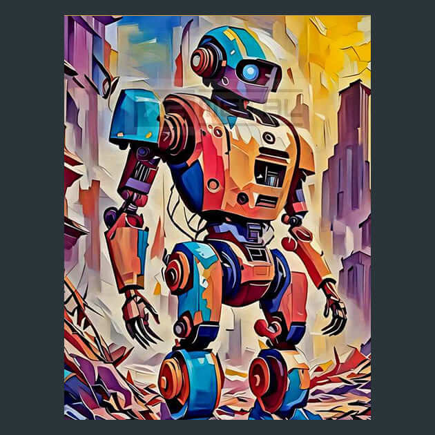 Robotic Defender Metal Prints