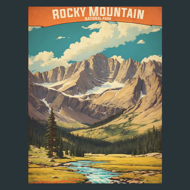 Rocky Mountain Metal Wall Art and Desktop Mouse Pad by X2Metal