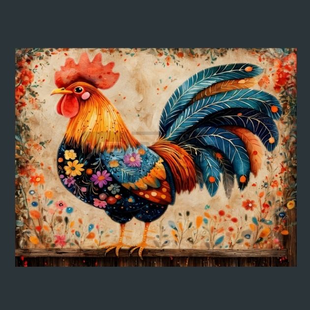 Rooster-Sunrise-15-Metal-Prints